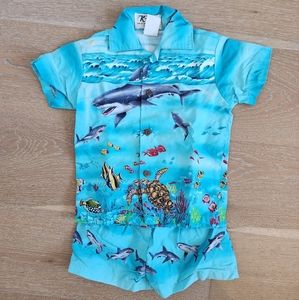 Ky's Hawaiian great white shark cabana set sz 1-2